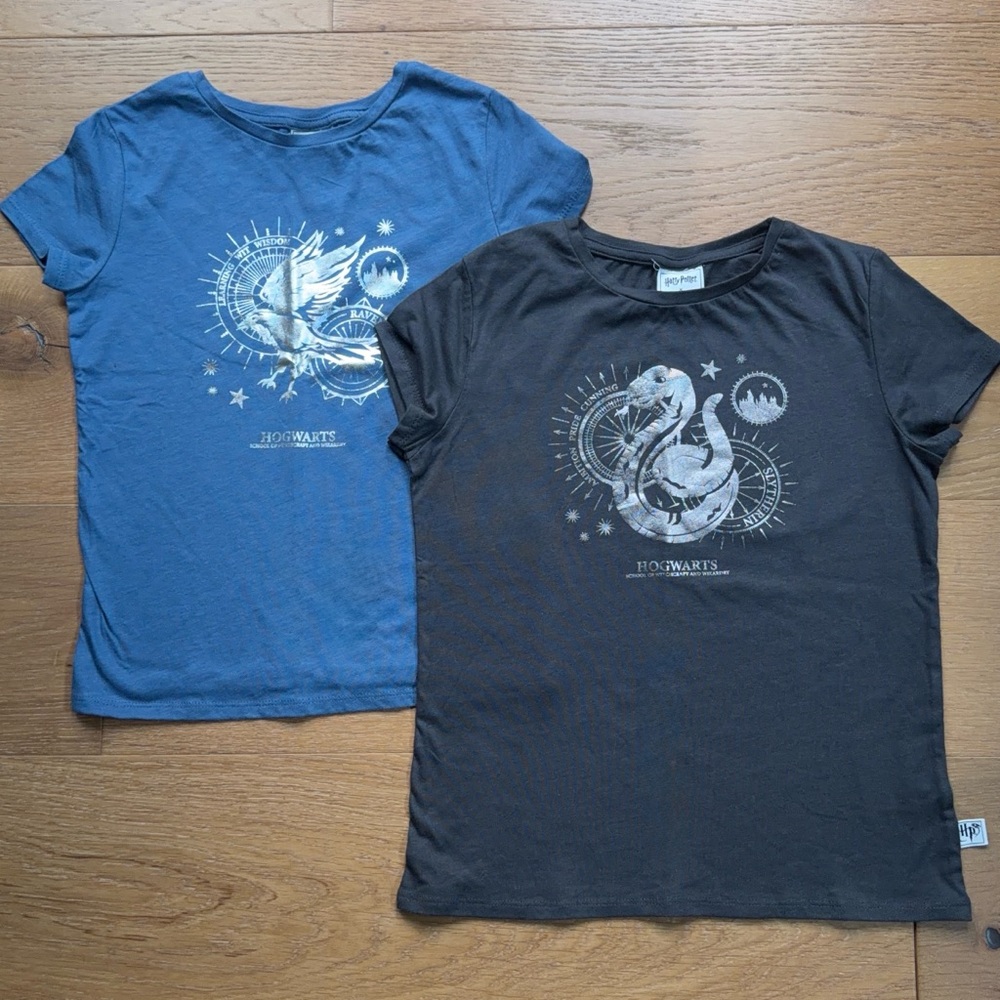 Harry Potter BUNDLE NWOT Girls T-Shirts Slytherin Ravensclaw Hogwarts Medium